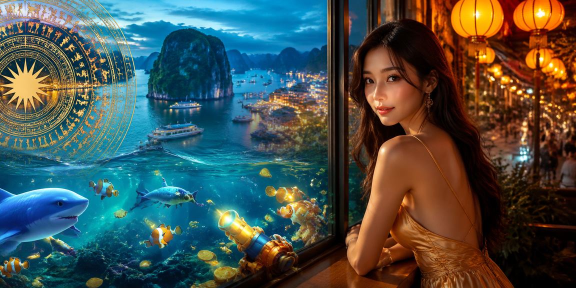 Người thư giãn thưởng thức cà phê tại vịnh Hạ Long trong không khí giải trí bình yên