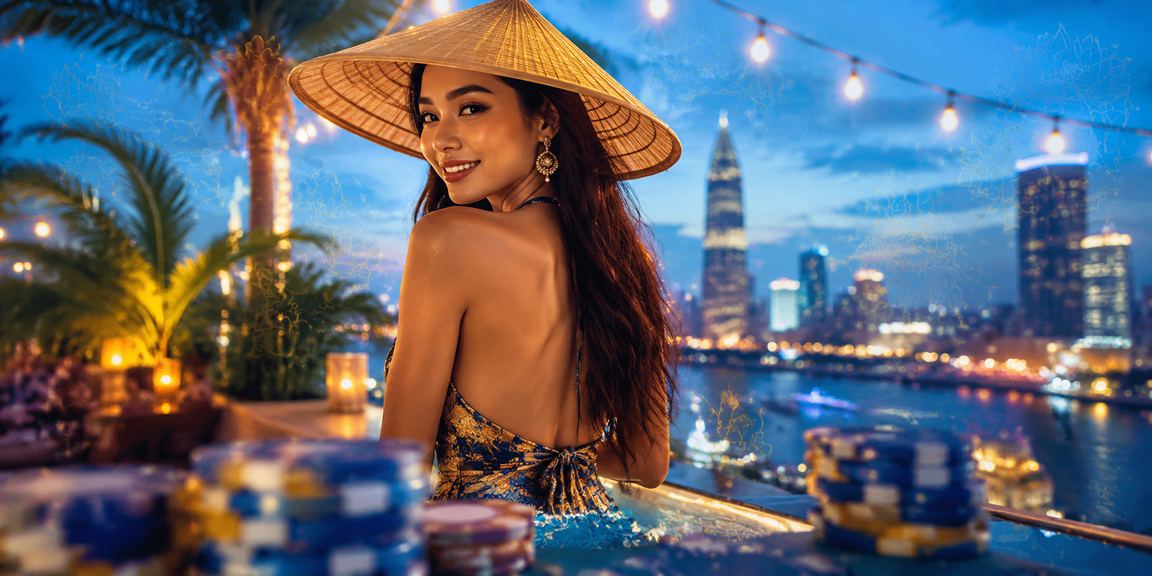 Người phụ nữ đội nón lá tại TP.HCM sử dụng điện thoại chơi casino và thực hiện thanh toán