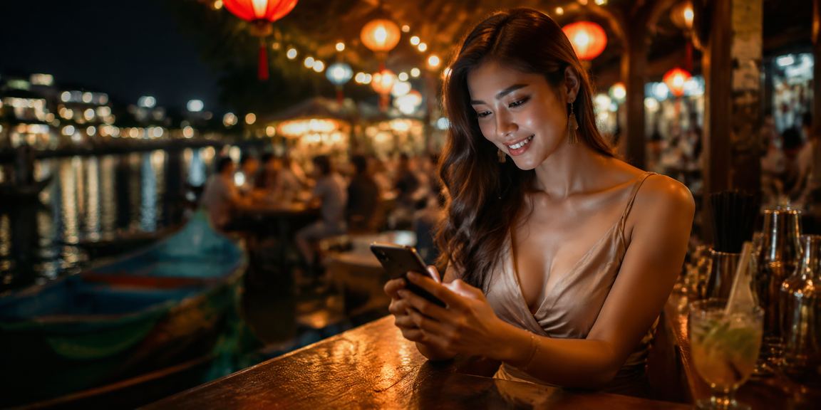 Không khí chơi bài nhộn nhịp tại chợ đêm Mũi Né với người chơi thoải mái và sôi động