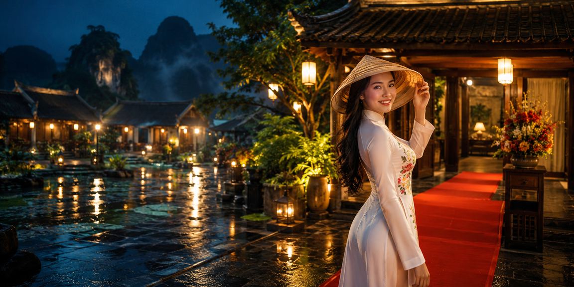 Người phụ nữ đội nón lá tại Ninh Bình tham gia cá cược và giải trí casino trực tuyến